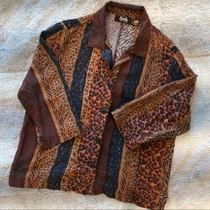 Animal Print Button Down Shirt